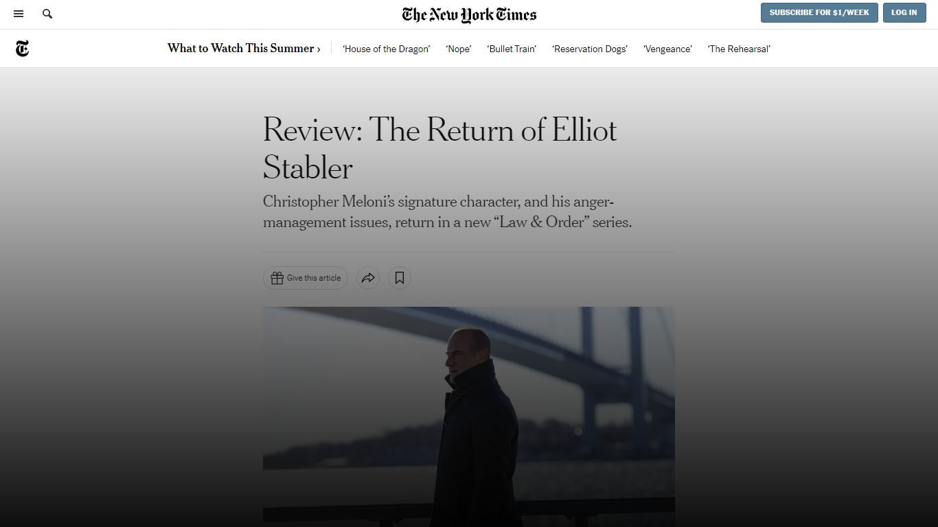 Review: Elliot Stabler's Return in 'Law & Order Organized Crime' - The ...