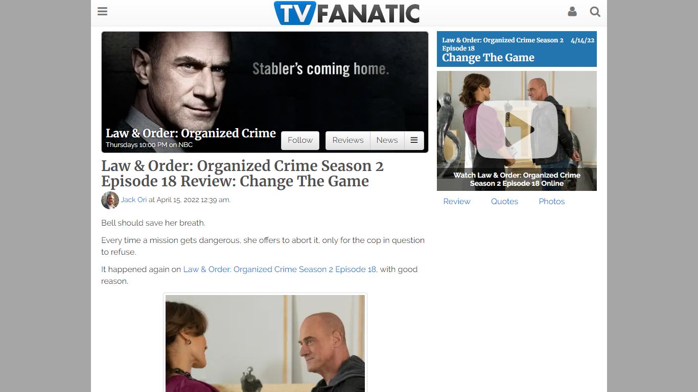 Law & Order: Organized Crime Season 2 Episode 18 Review: Change The ...